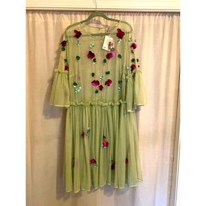 ASOS tiered mini dress 3D flowers! (SZ 20)